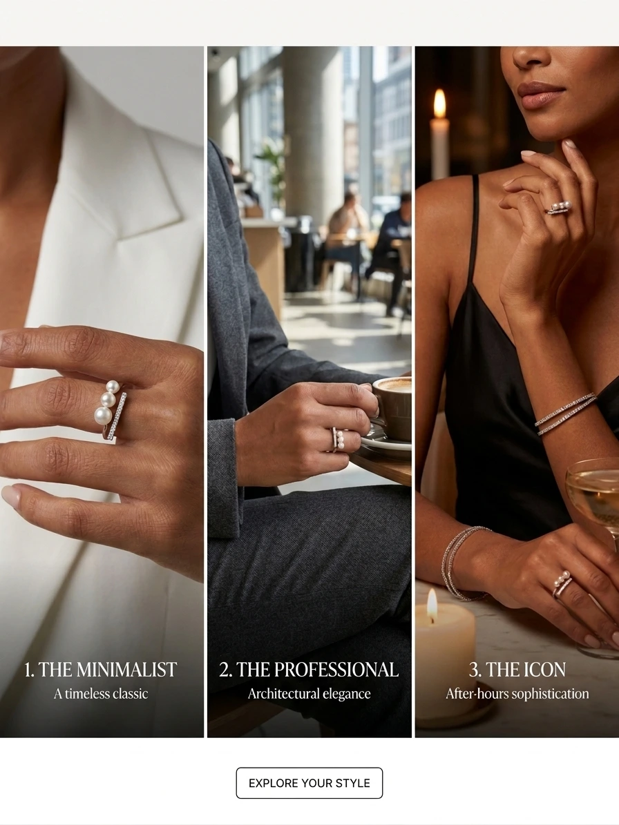 Trio ring styled across different looks